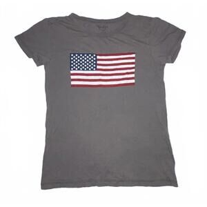 Brandy Melville John Galt american flag baby tee